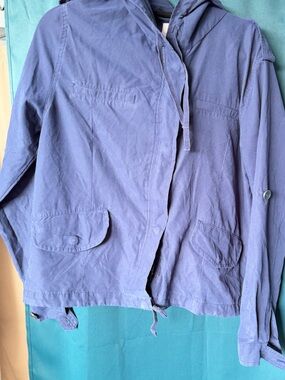 Forever 21 blue  Utility Hooded Jacket